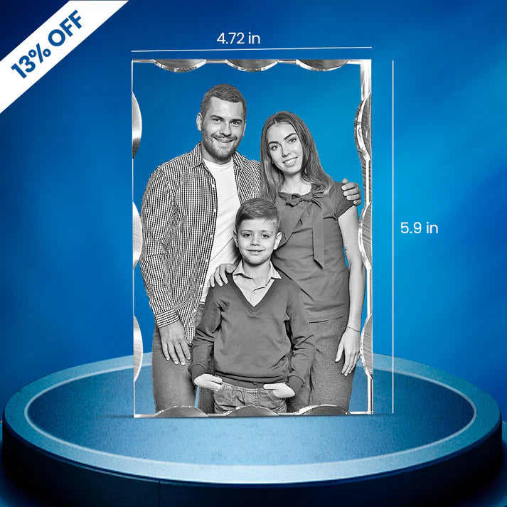 Wave 3D Crystal For Personalised Gift