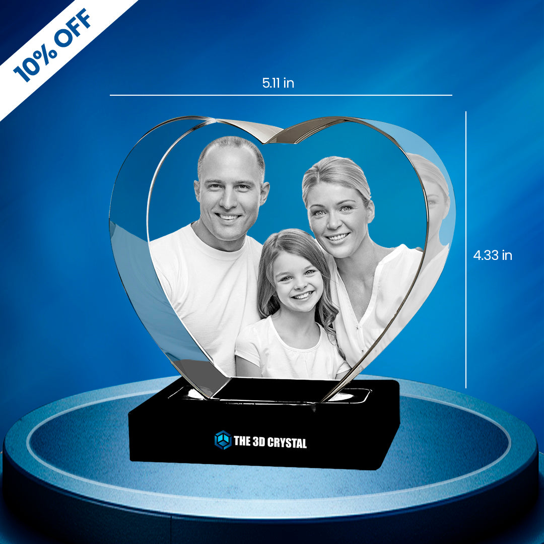 3D Crystal Heart Birthday Special